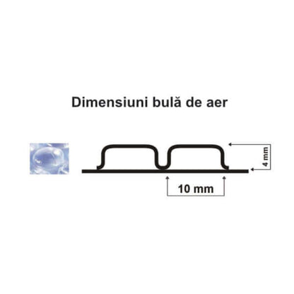 Folie Cu Bule De Aer Mici, 2 Straturi, 50 G/Mp, 1.5m X 100m