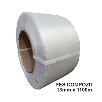 Bandă Pes Nețesută Compozit 13 Mm X 1100 M, 330 Kgf